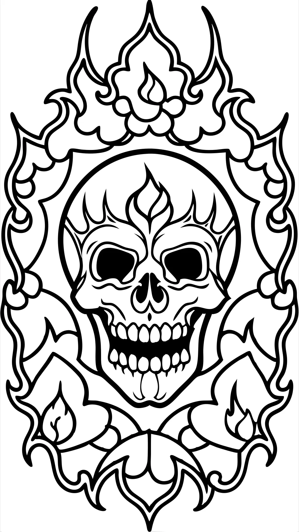 scary skull coloring pages